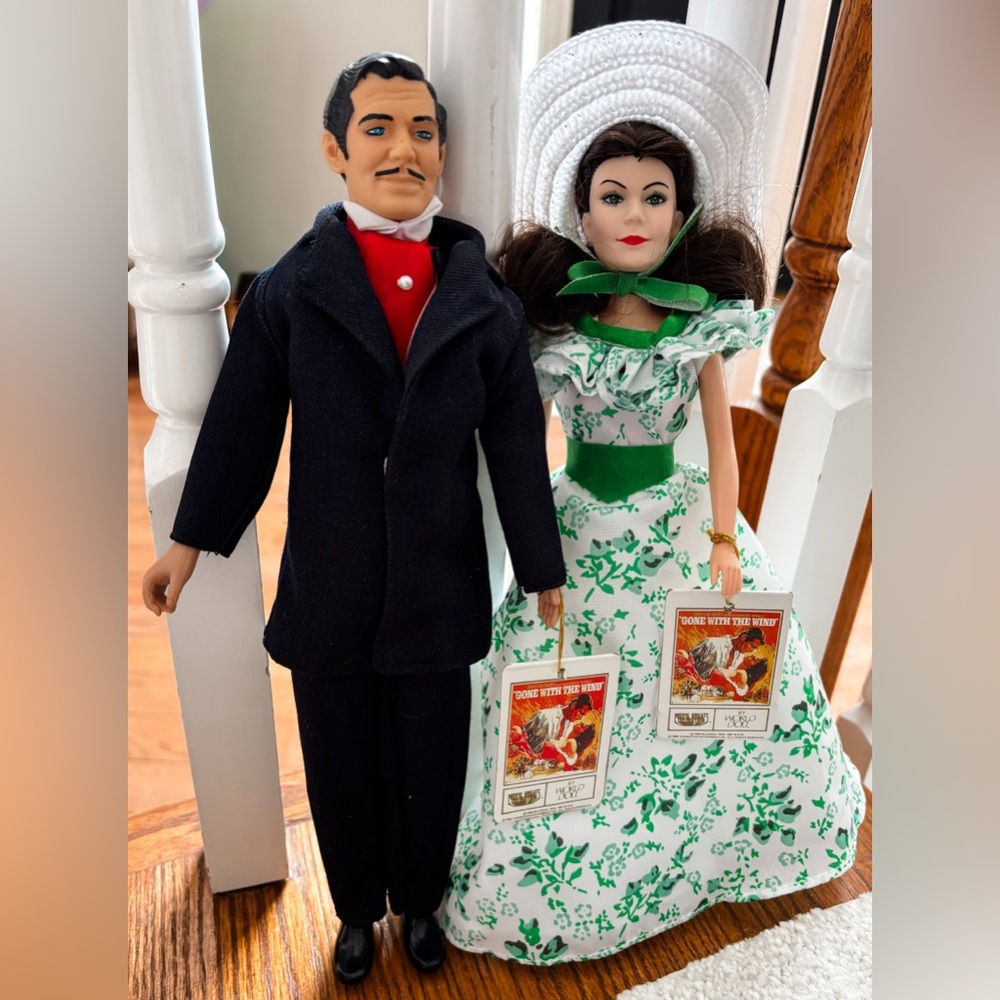 Gone with The Wind Rhett Butler and Scarlet O’Hara Doll Set 11 inches Vintage